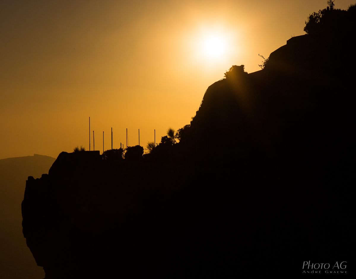 Sonnenuntergang auf der Insel