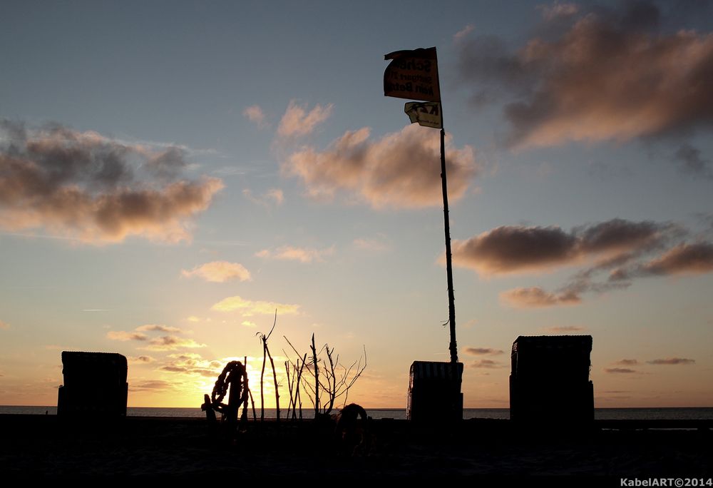 Sonnenuntergang auf der Insel Amrum 2014