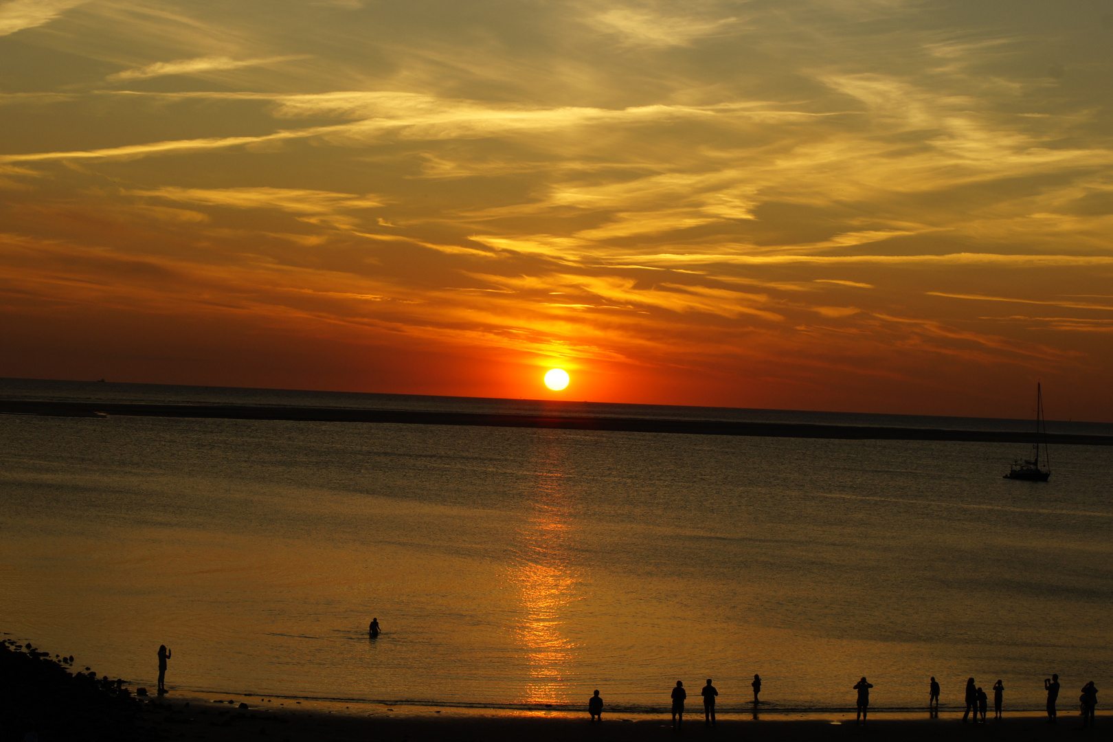 Sonnenuntergang auf der Insel Borkum Foto & Bild | sonnenuntergänge