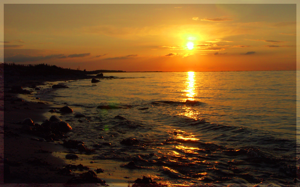 Sonnenuntergang auf der Insel Fehmarn