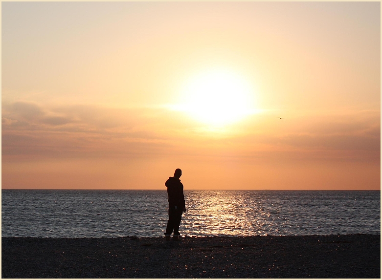 Sonnenuntergang auf der Insel Fehmarn