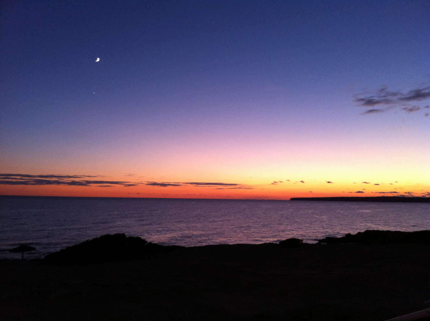 Sonnenuntergang auf der Insel Formentera, Spanien