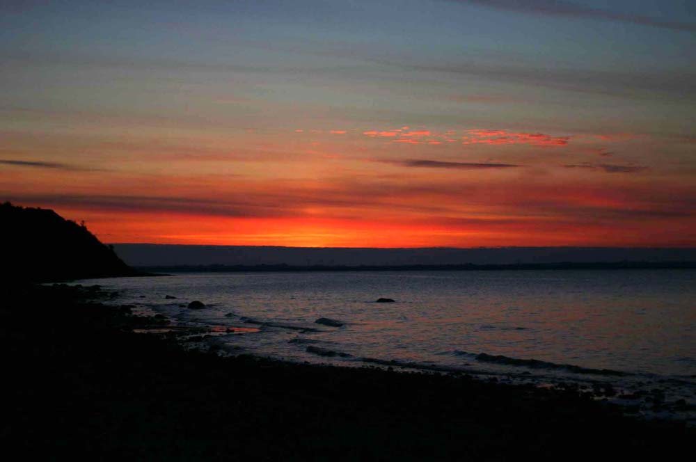 Sonnenuntergang auf der Insel Fur