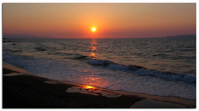 Sonnenuntergang auf der Insel Kreta