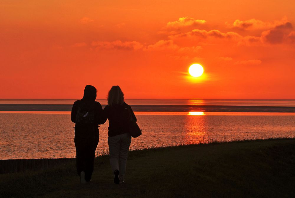 Sonnenuntergang auf der Insel Neuwerk