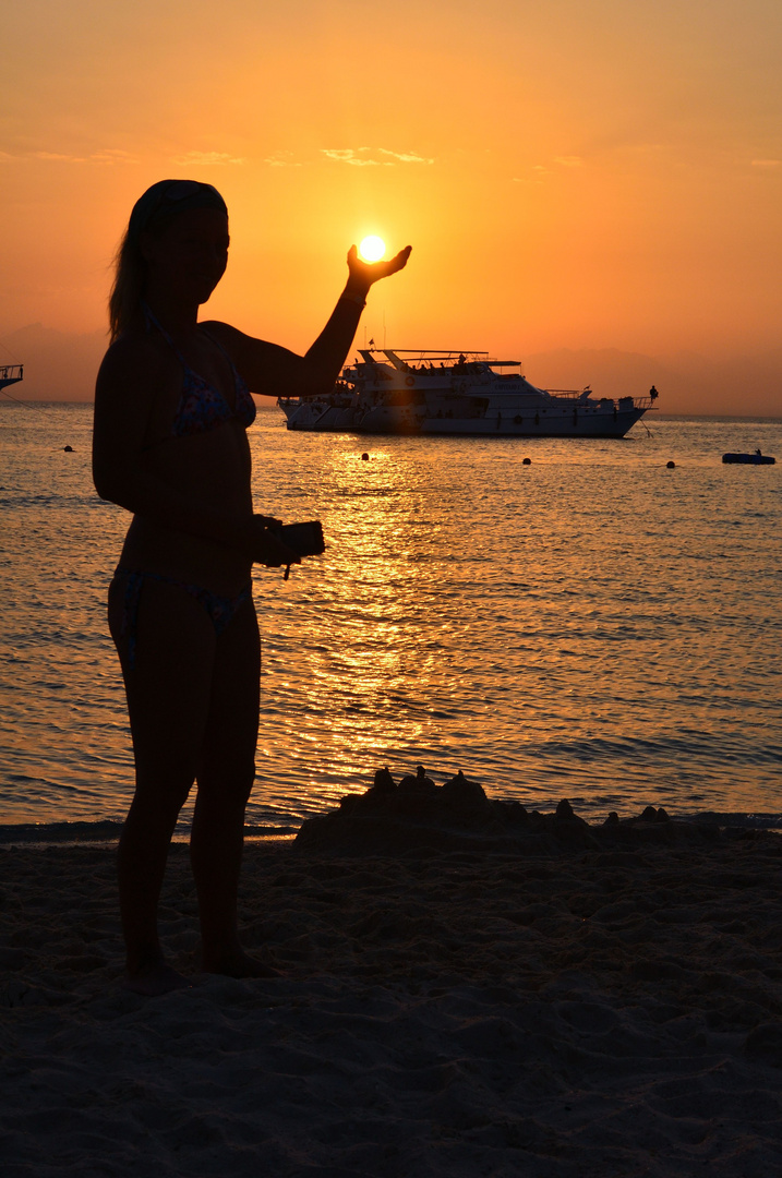 Sonnenuntergang auf der Insel Paradise