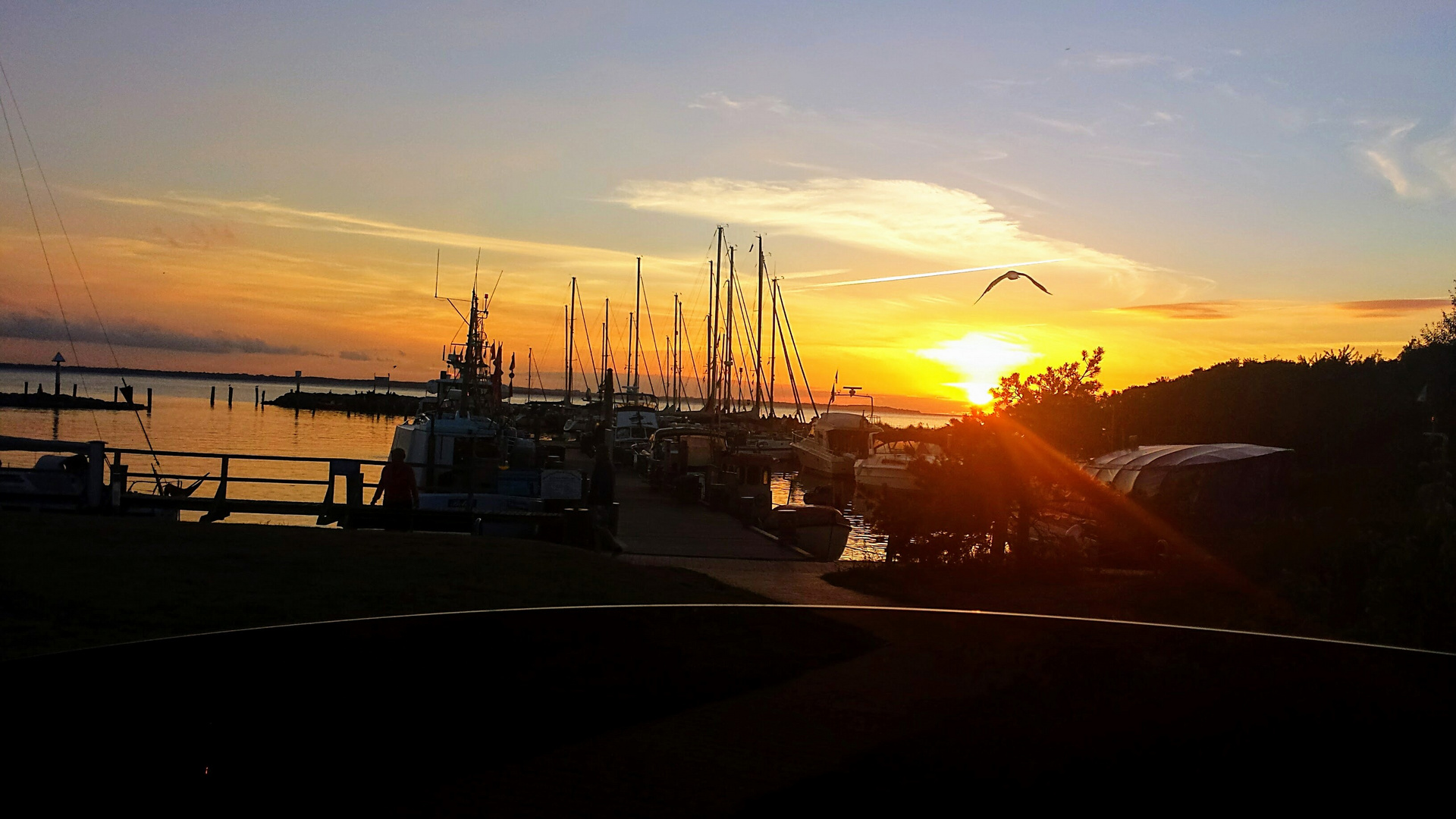 Sonnenuntergang auf der Insel Poel/Hafen