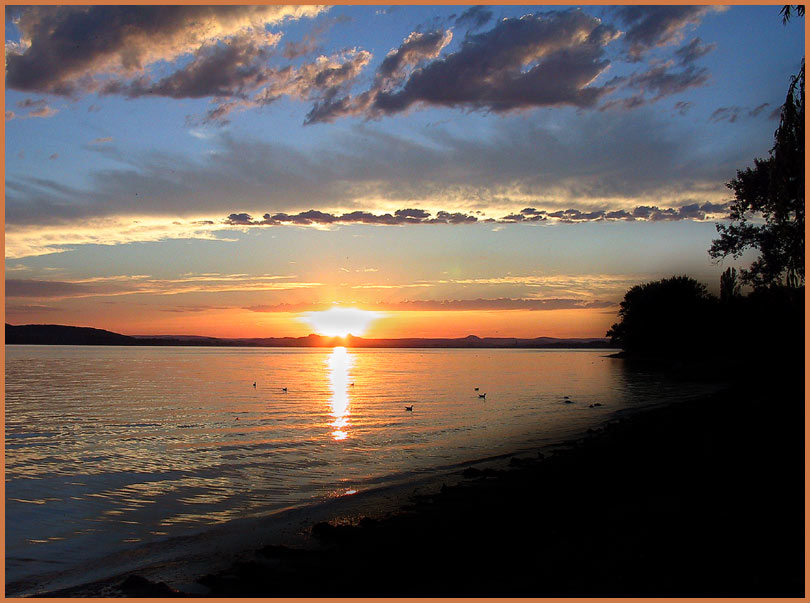 Sonnenuntergang auf der Insel Reichenau