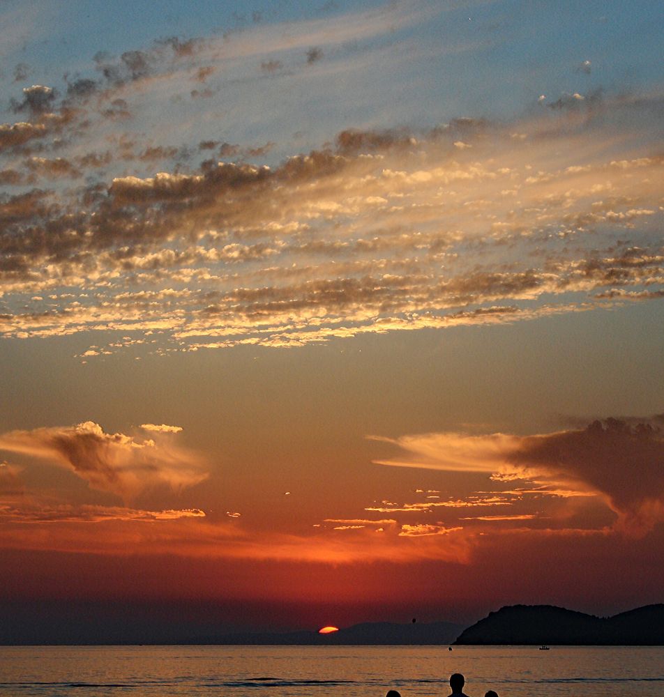 Sonnenuntergang auf der Insel Thassos