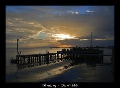 Sonnenuntergang auf der Insel Utila (Honduras)