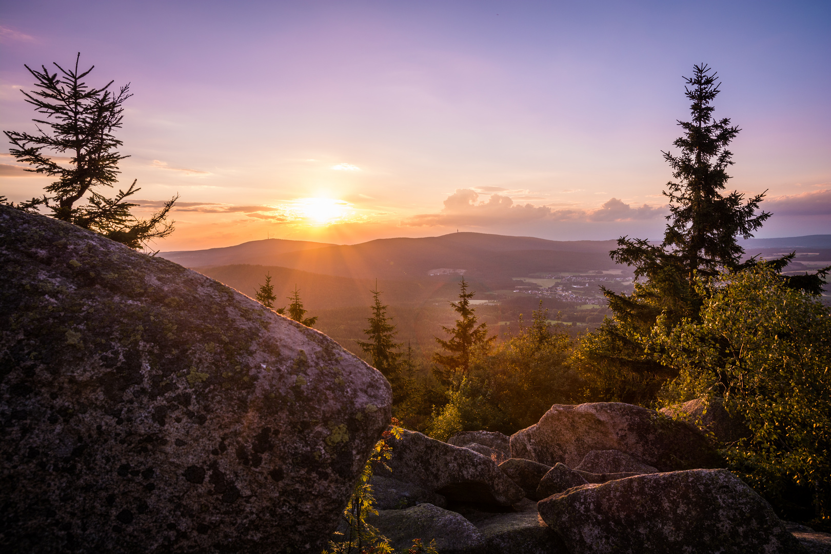 Sonnenuntergang auf der Kösseine