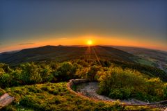 Sonnenuntergang auf der Lausche