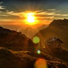 Sonnenuntergang auf der Lidernenhütte