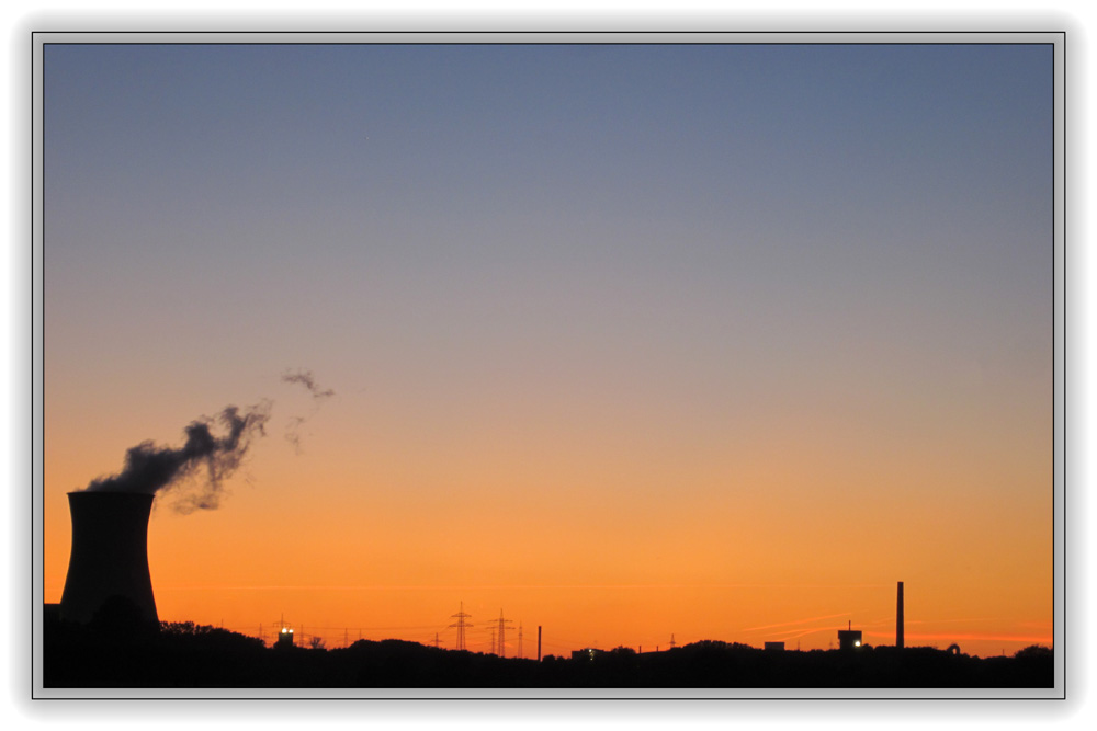 Sonnenuntergang auf der Lippewiese