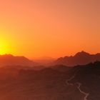 Sonnenuntergang auf der Mauer