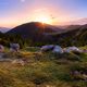 Sonnenuntergang auf der Nockalmstrae, Krnten