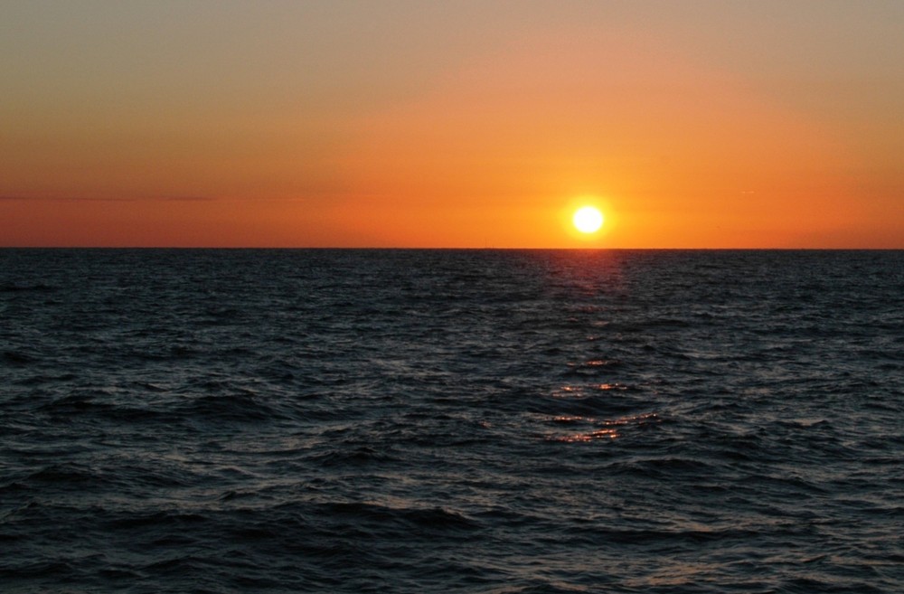 Sonnenuntergang auf der Nordsee