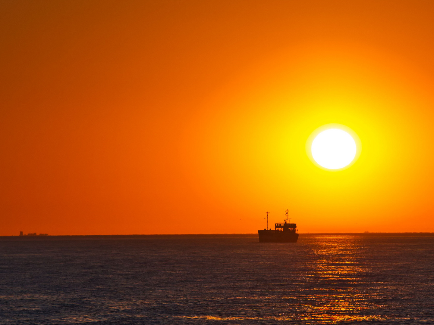 Sonnenuntergang auf der Nordsee