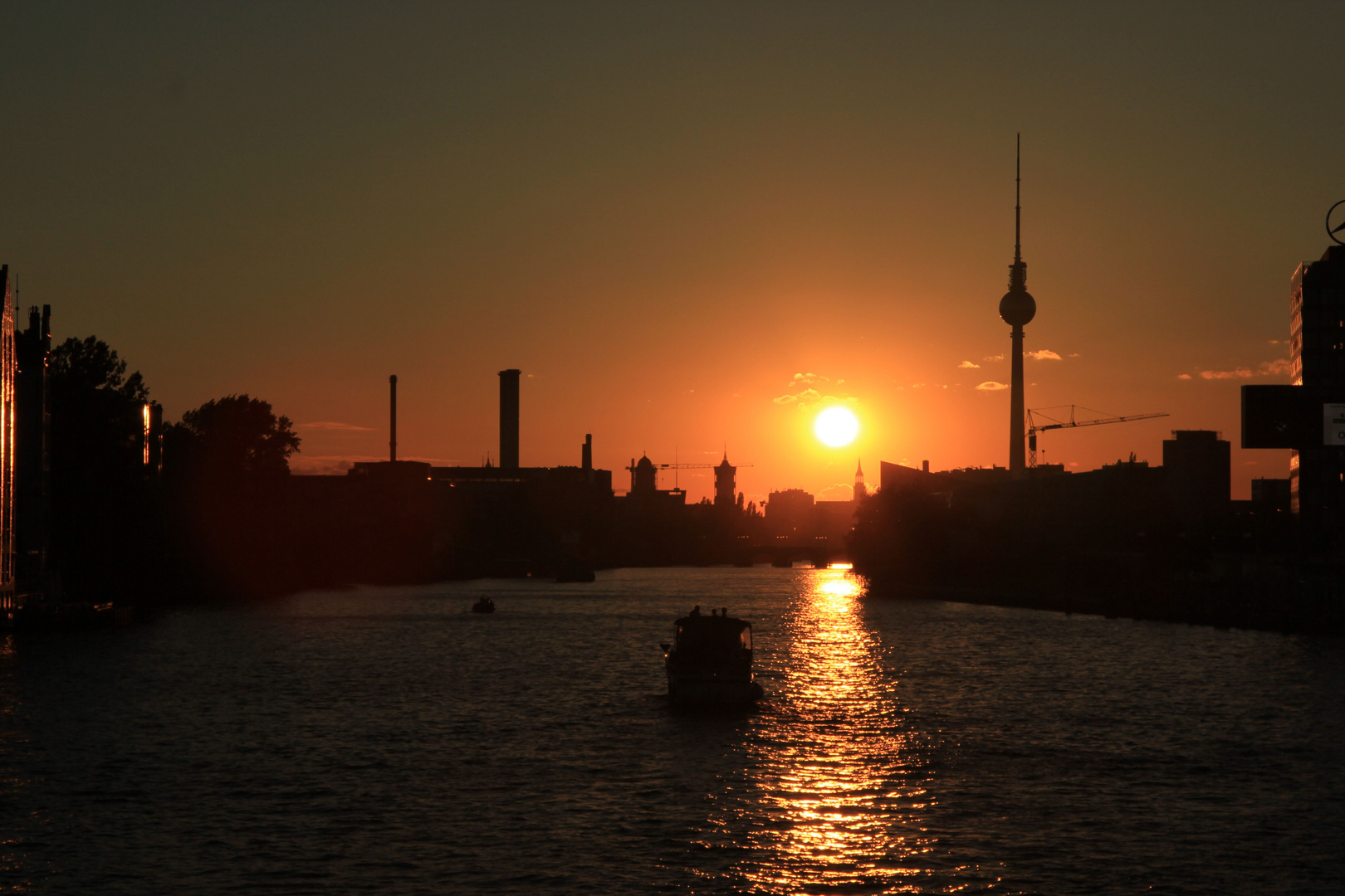 Sonnenuntergang auf der Oberbaumbrücke