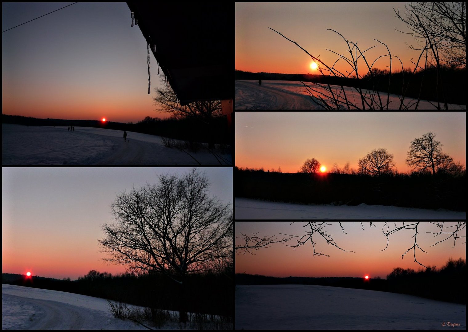 Sonnenuntergang auf der Oberschelder Höhe