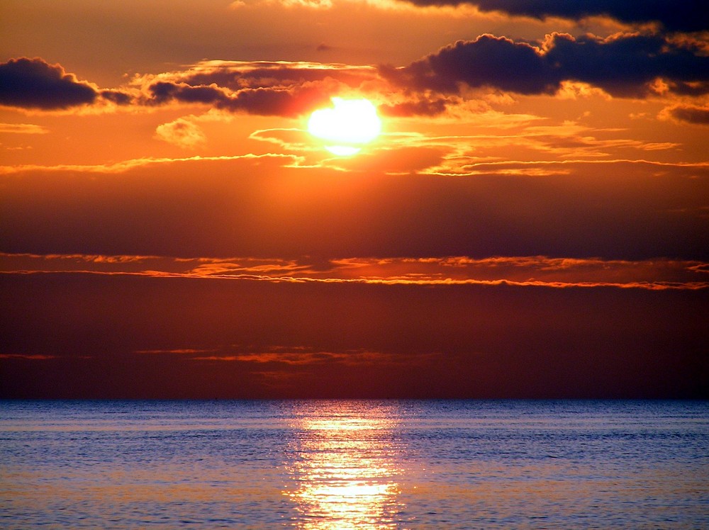 Sonnenuntergang auf der Ostsee