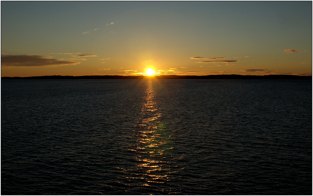 ... Sonnenuntergang auf der Ostsee ...