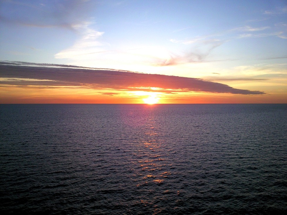 Sonnenuntergang auf der Ostsee