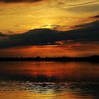 Sonnenuntergang auf der Prinzeninsel mit Blick auf den Großen Plöner See