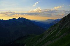 Sonnenuntergang auf der Rappenseehütte