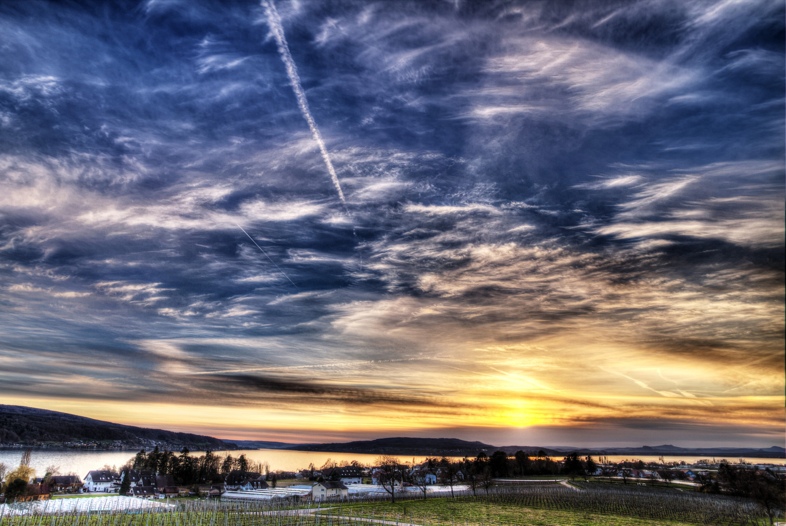 Sonnenuntergang auf der Reichenau