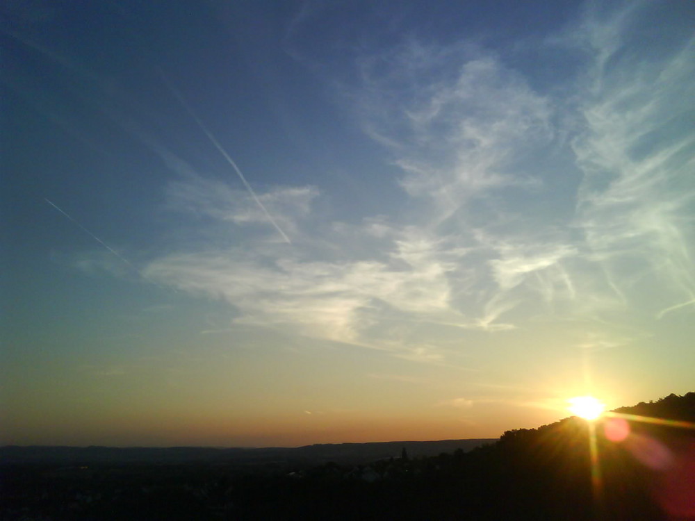 Sonnenuntergang auf der Sayn-Burg