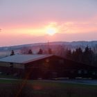 Sonnenuntergang auf der Schwäbischen Alb