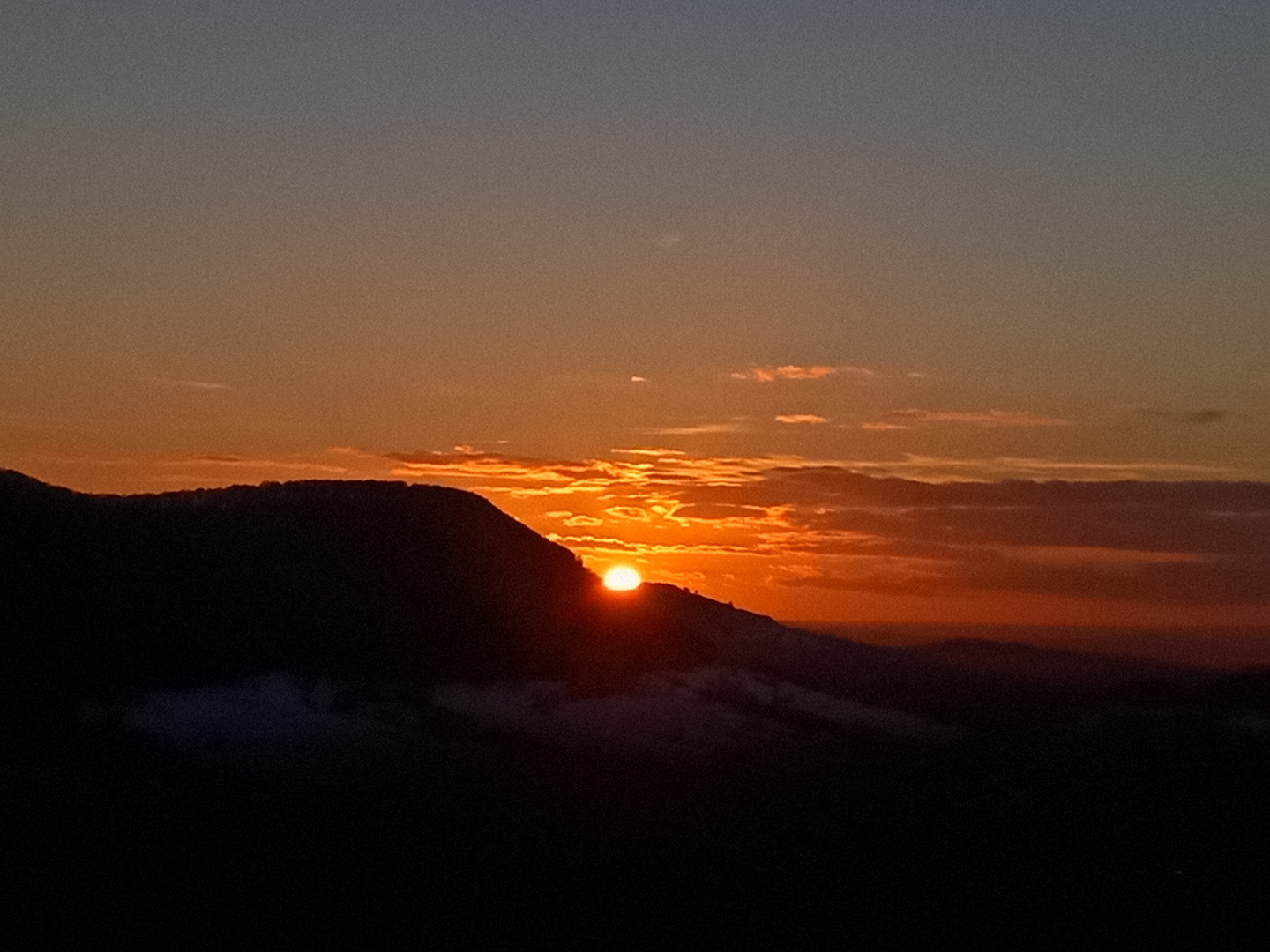 Sonnenuntergang auf der Schwäbischen Alb