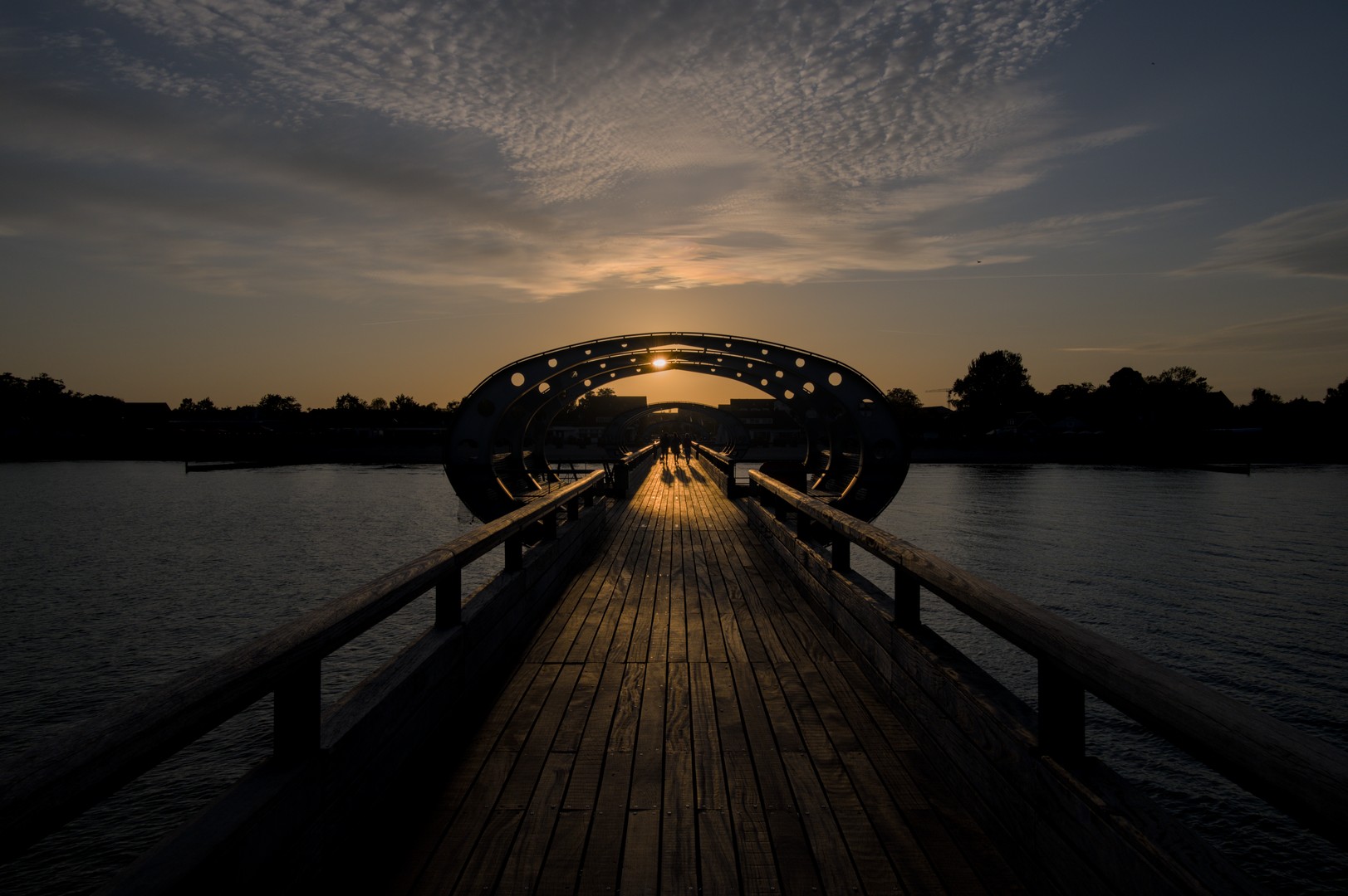 Sonnenuntergang auf der Seebrücke