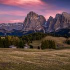 Sonnenuntergang auf der Seiser Alm