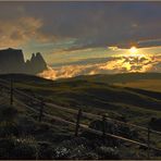 Sonnenuntergang auf der Seiser Alm