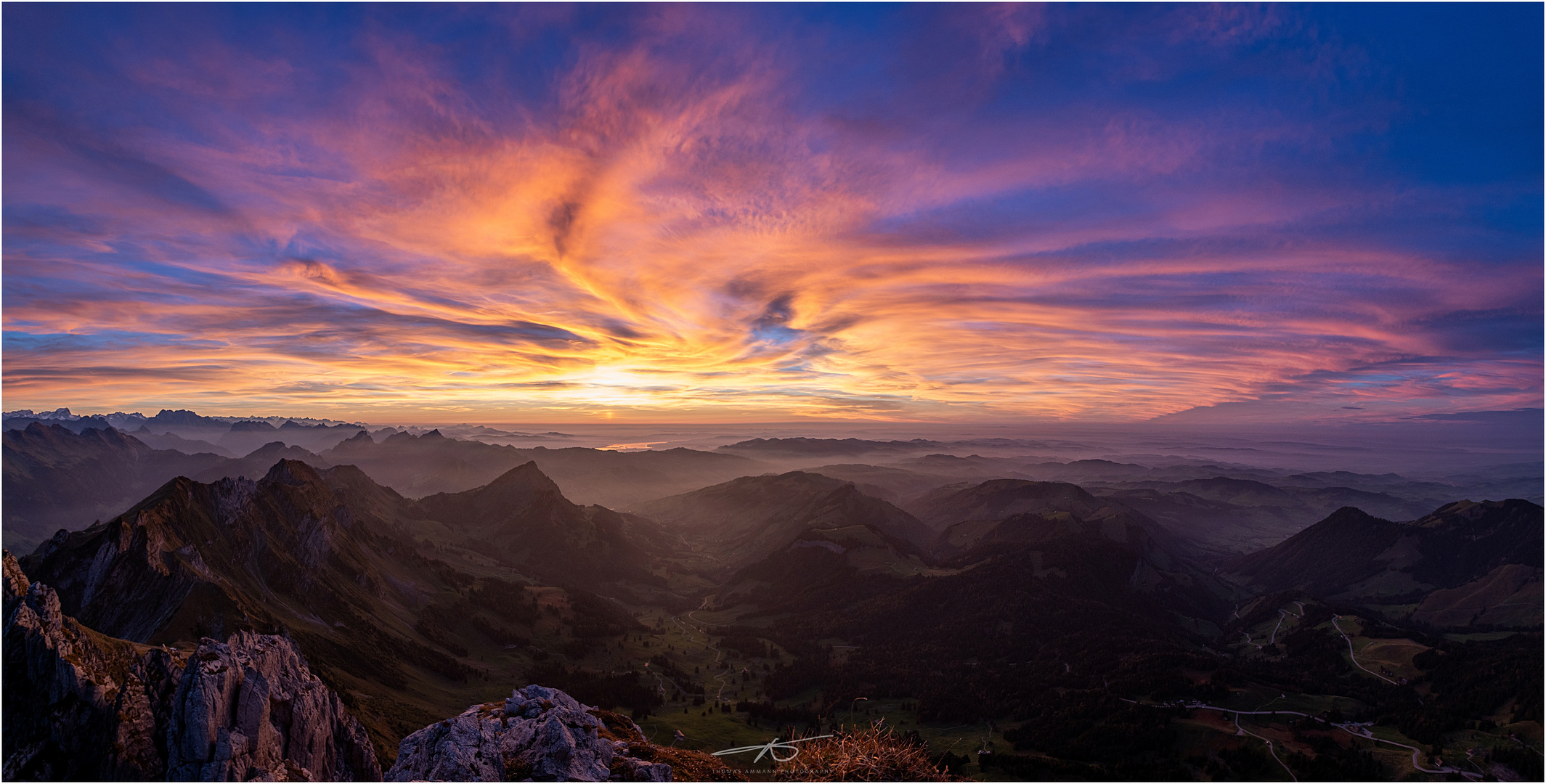 Sonnenuntergang auf der Silberplatte