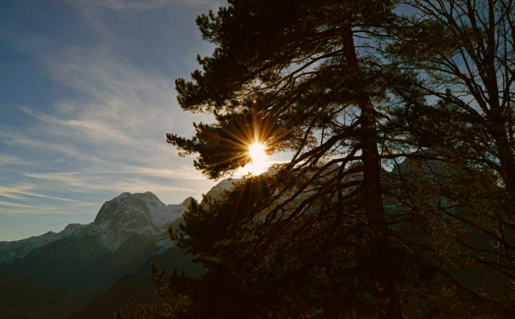 Sonnenuntergang auf der Soleleitung