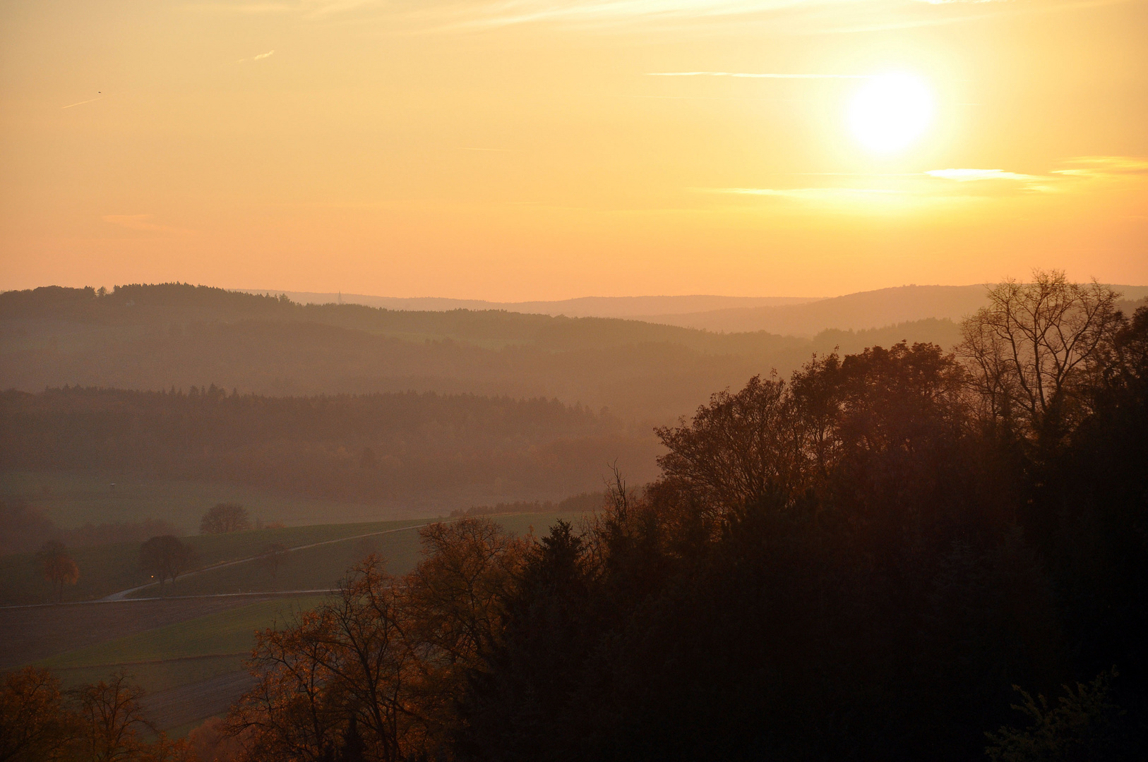 ..Sonnenuntergang auf der STadtmauer in Rüthen