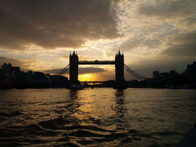 Sonnenuntergang auf der Themse