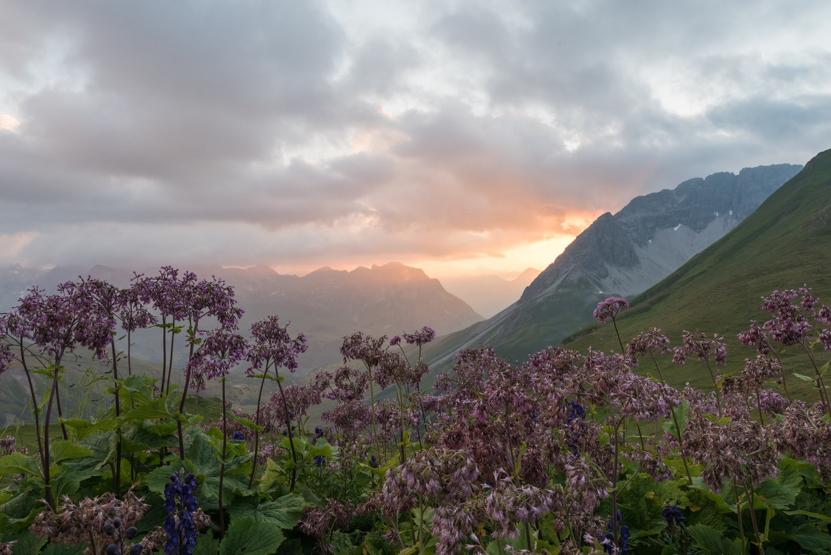 Sonnenuntergang auf der Ulmer Hütte