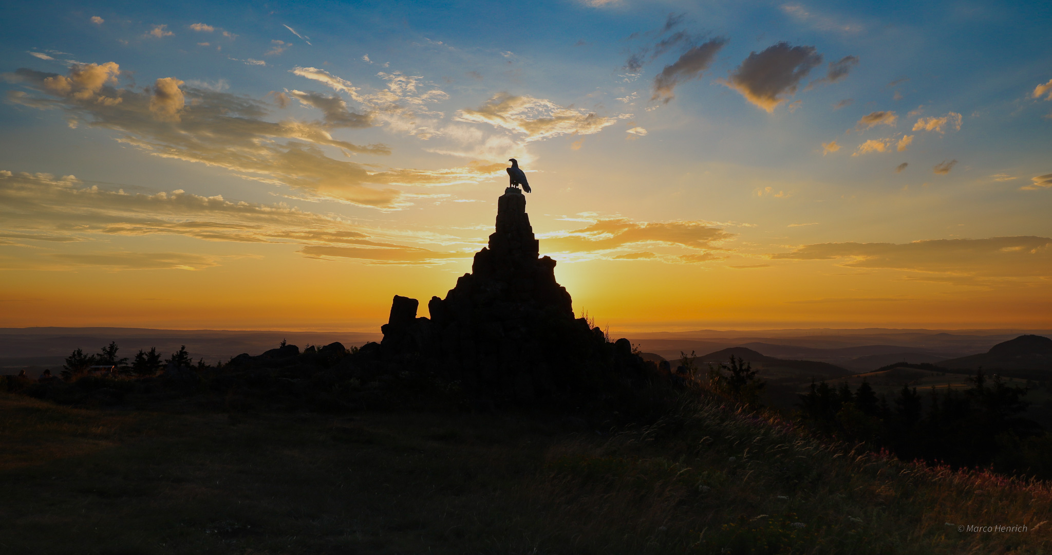 Sonnenuntergang auf der Wasserkuppe