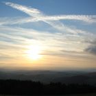 Sonnenuntergang auf der Wasserkuppe (Hessen)