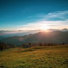 Sonnenuntergang auf der Wildbichlalm