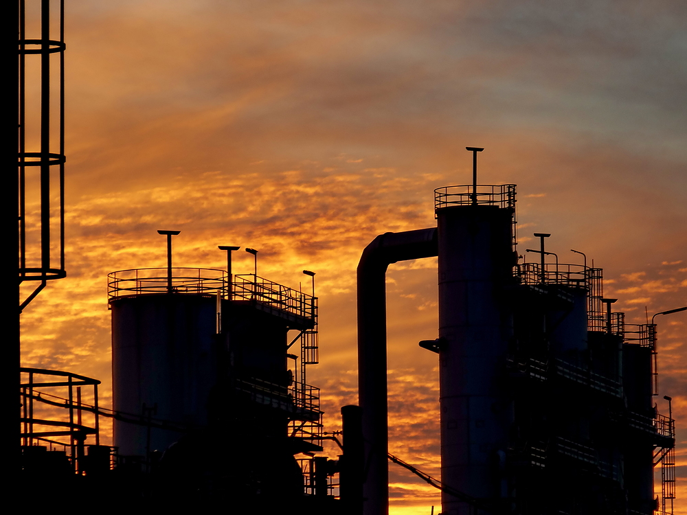 Sonnenuntergang auf der Zeche Zollverein