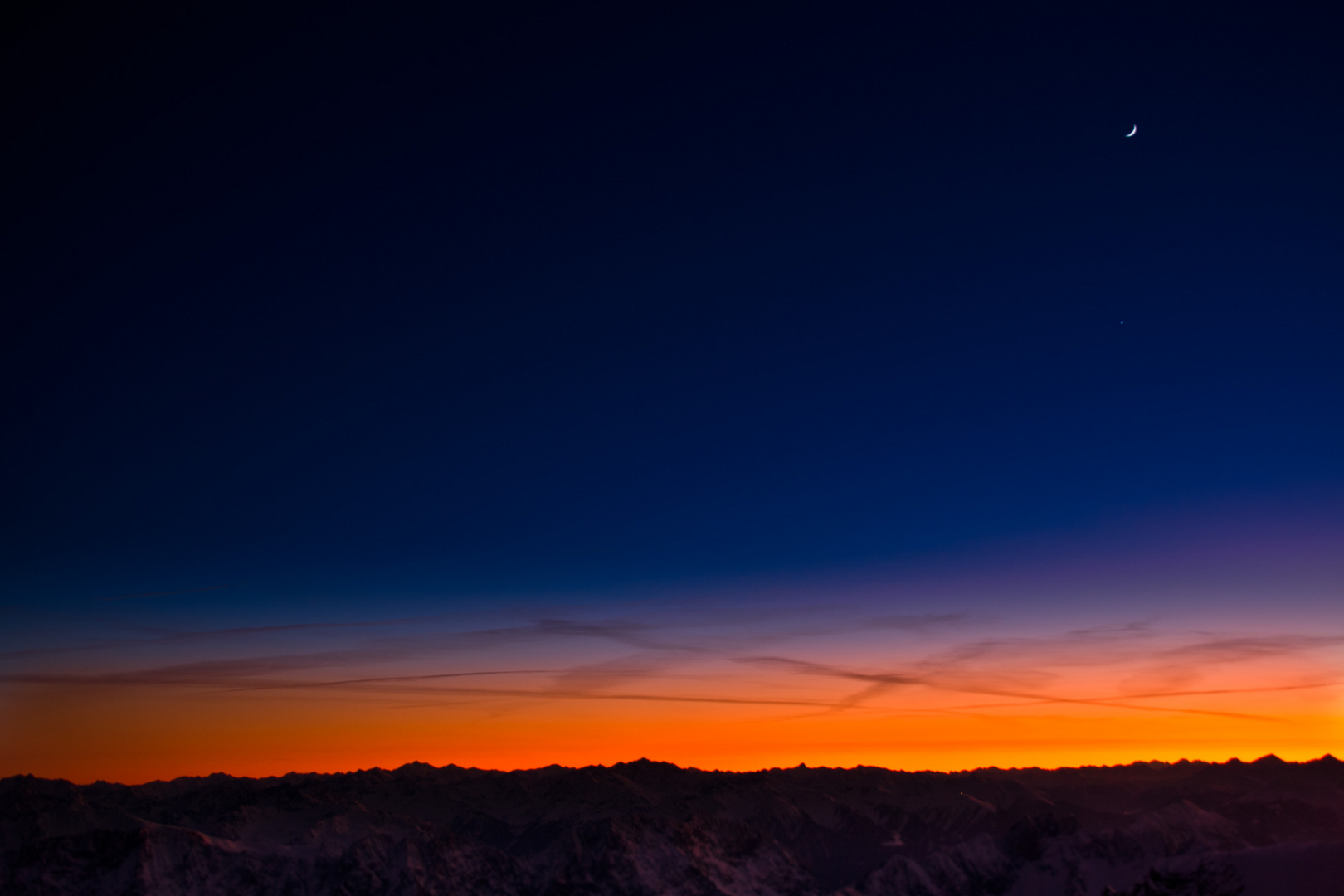 Sonnenuntergang auf der Zugspitze