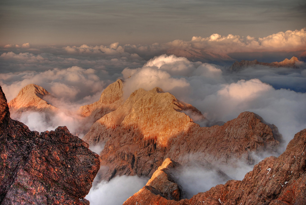 Sonnenuntergang auf der Zugspitze 2