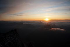 Sonnenuntergang auf der Zugspitze