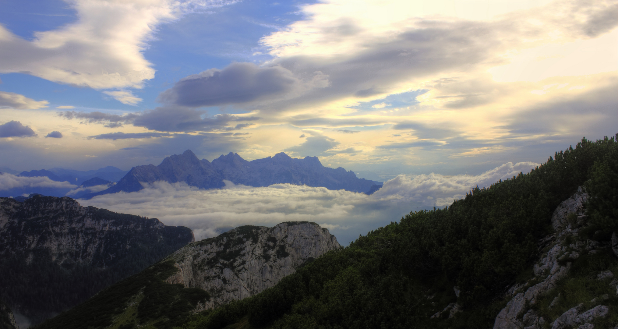 Sonnenuntergang auf die Loferer Berge