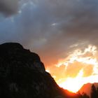 Sonnenuntergang auf Ehrwalder Alm